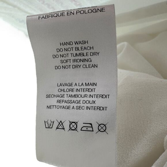 IRO Gwen A Line Bell Sleeves Flared Skirt V Neckline Mini Dress US‎ Size 4 FR 36 - Picture 11 of 11